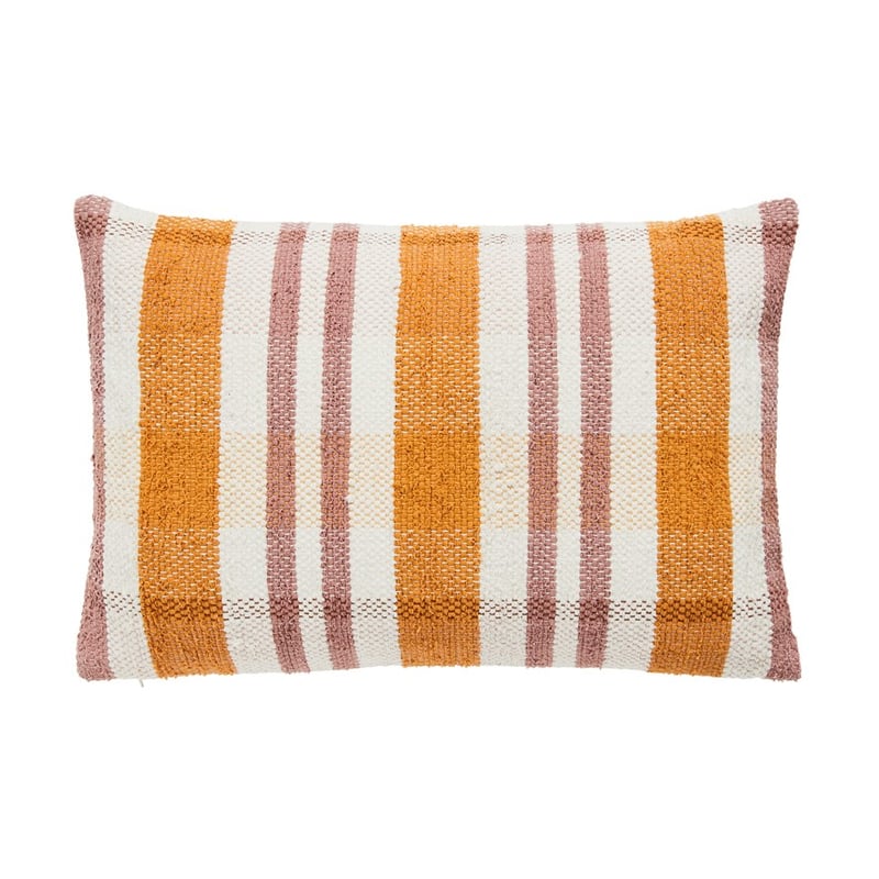 Sierra Mustard & Dusty Rose Check Cushion