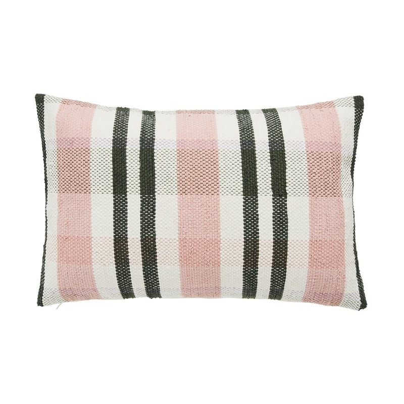 Sierra Nude Pink & Forest Check Cushion