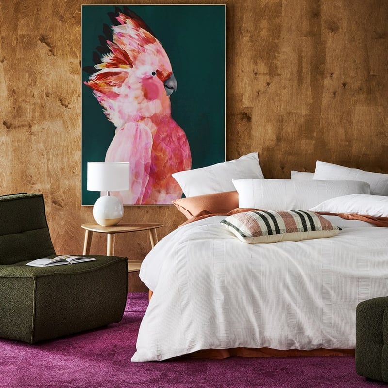 Sierra Nude Pink & Forest Check Cushion