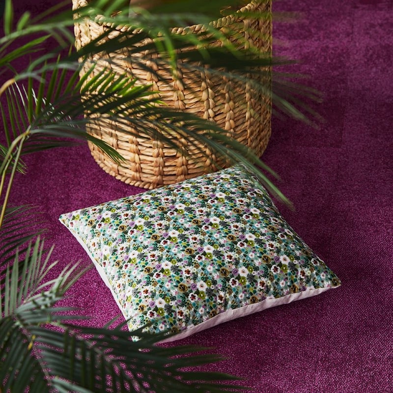 Viola Sage Floral Cushion