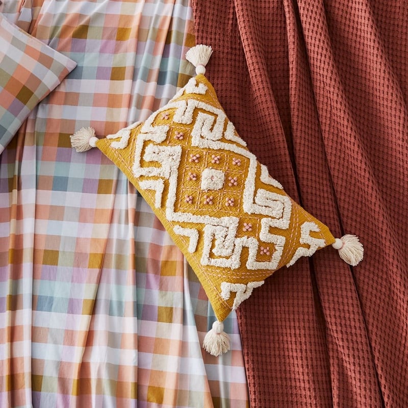 Marli Mustard & Natural Cushion