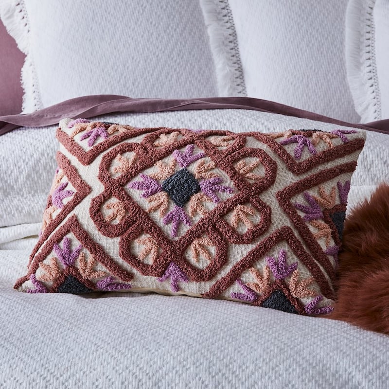 Nuria Pink & Brown Cushion