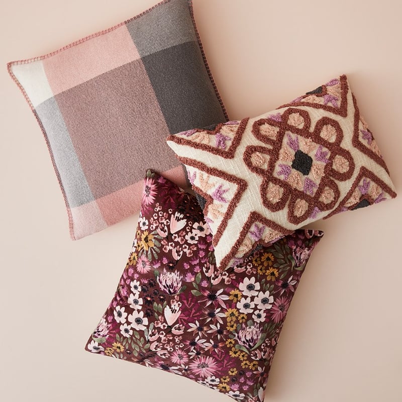Nuria Pink & Brown Cushion