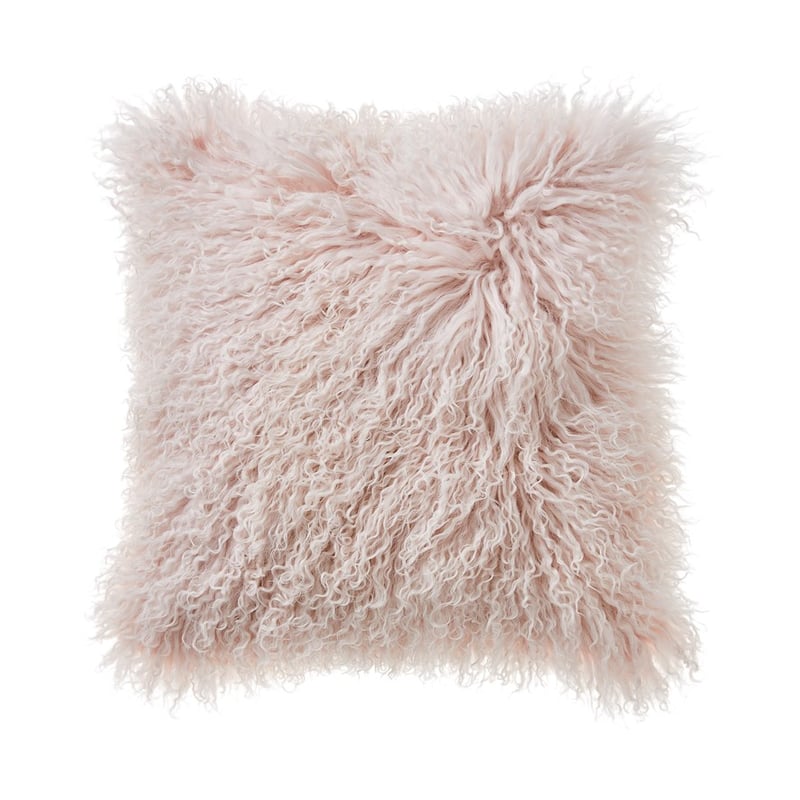 Mongolian Blush Sheepskin Cushion 