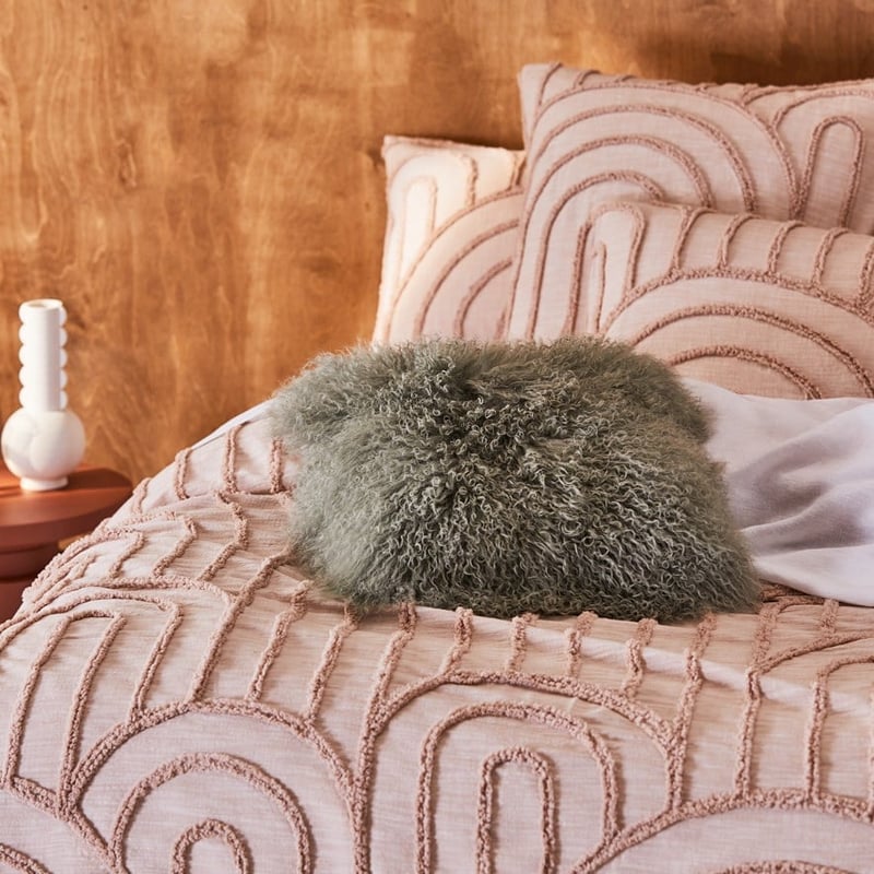 Mongolian Sage Sheepskin Cushion 