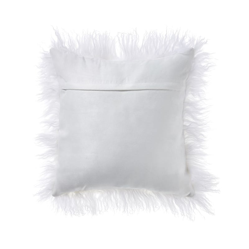 Mongolian Sheepskin Winter White Cushion