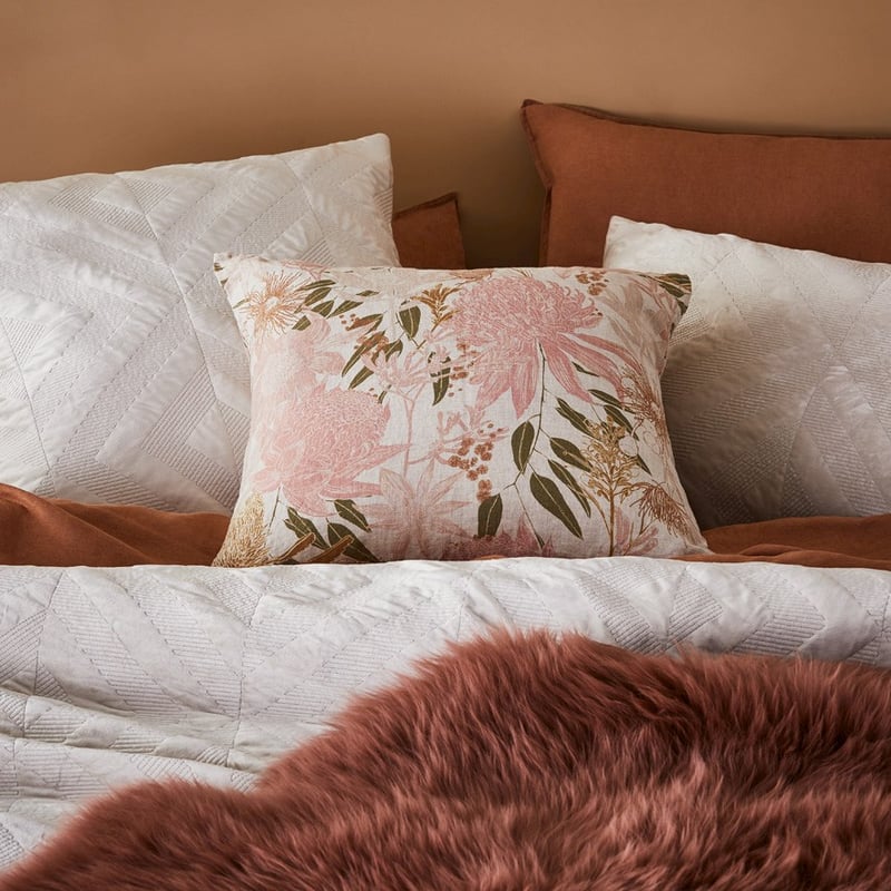 Winter Native Flora Natural Cushion