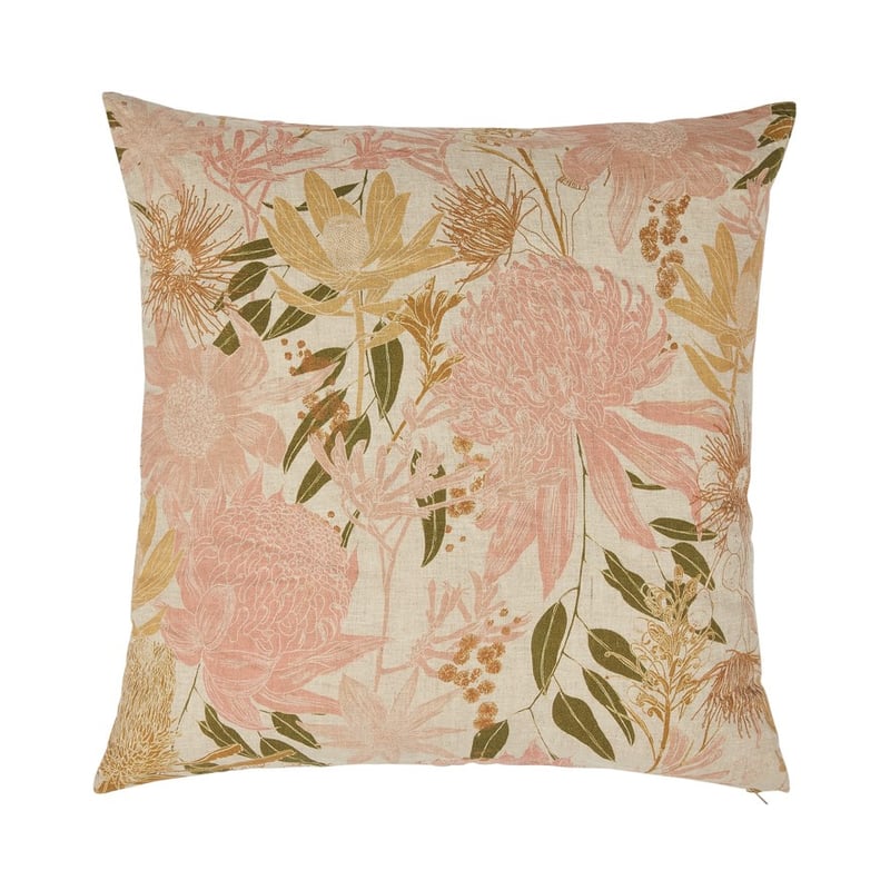 Winter Native Flora Natural Cushion