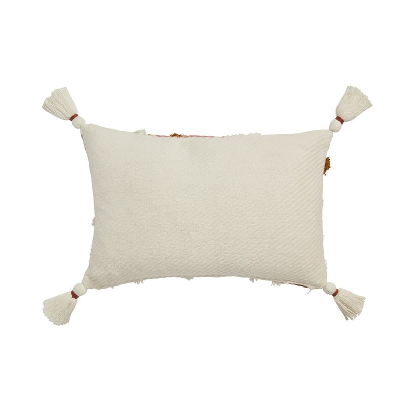 Soulful Hues Pink & White Tufted Cushion 