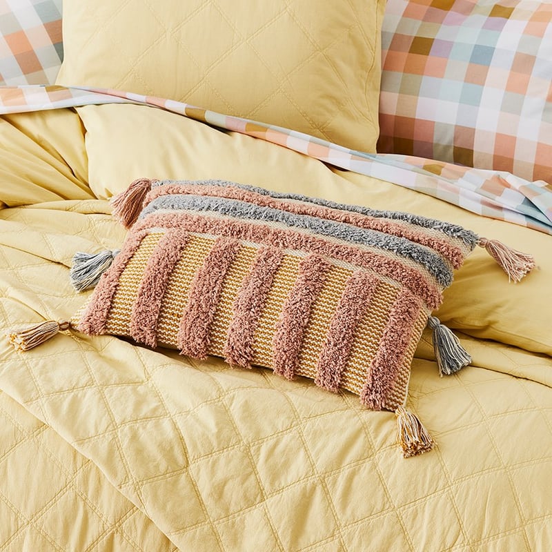Rossano Mustard, Pink and Grey Cushion