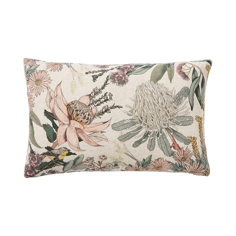 Native Bushland Pink Linen Cushion