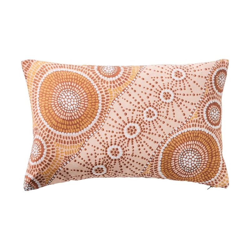 Brad Turner Printed Linen Cushion 35x55cm Bujera Jilbi 