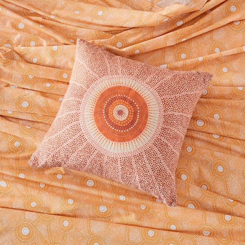 Brad Turner Printed Linen Cushion 50x50cm Nyunga 