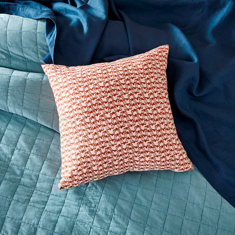 Perry Red Linen Cushion