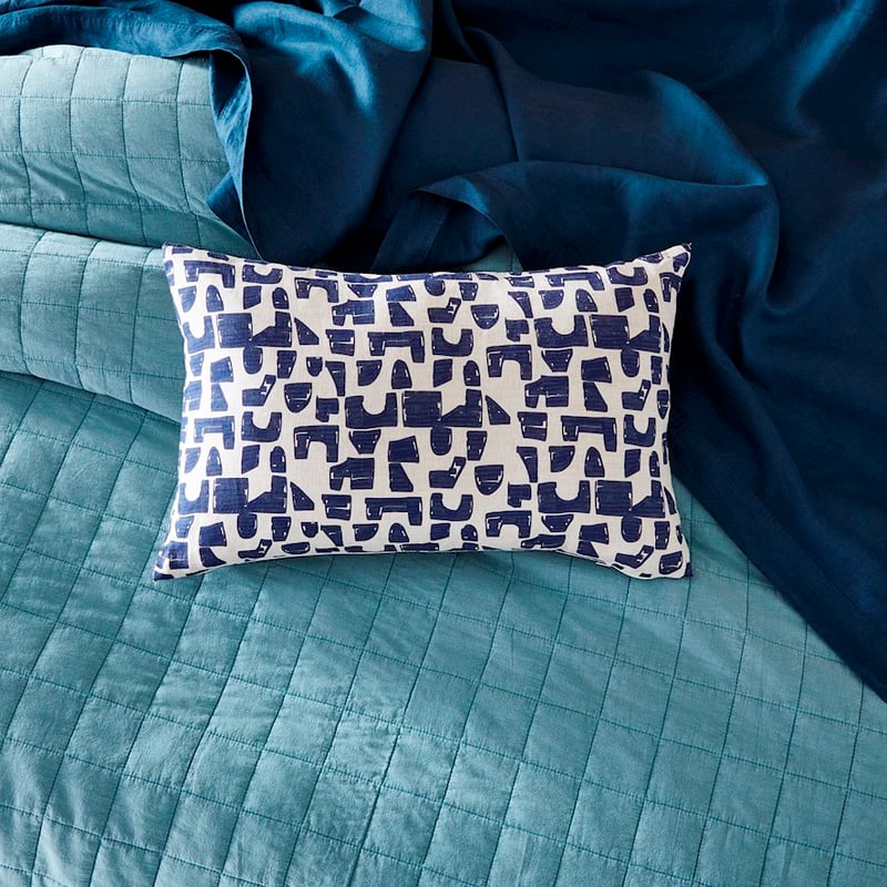 Riley Blue Linen Cushion