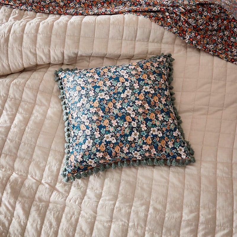 Auburn Floral Green Earth Cushion 