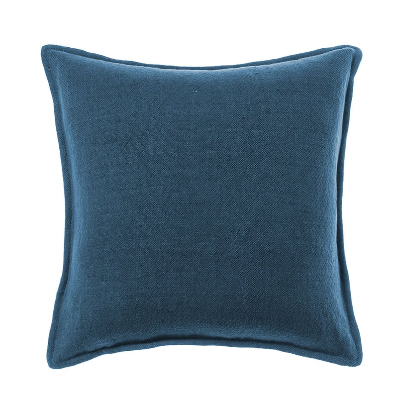 Vintage Washed Linen Cotton Slate Blue Cushion