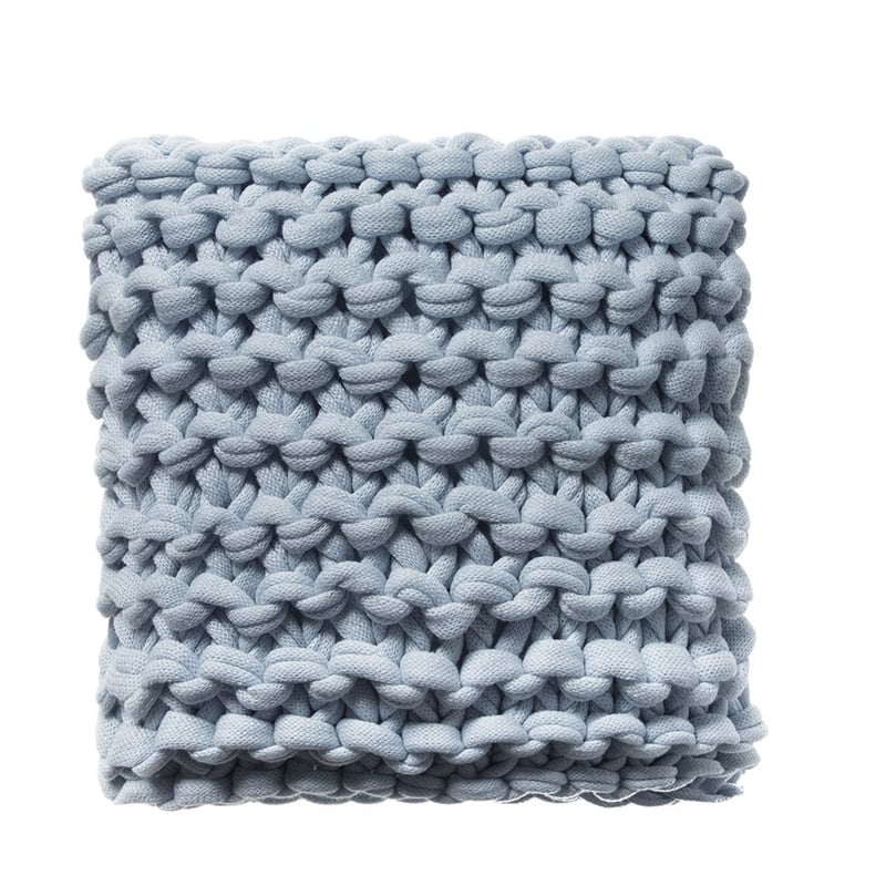 Chunky Knit Pale Blue Cushion