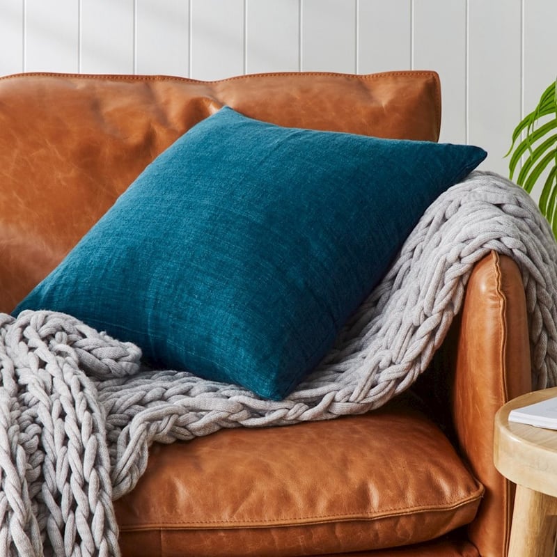 Malmo Linen Cushion Emerald 