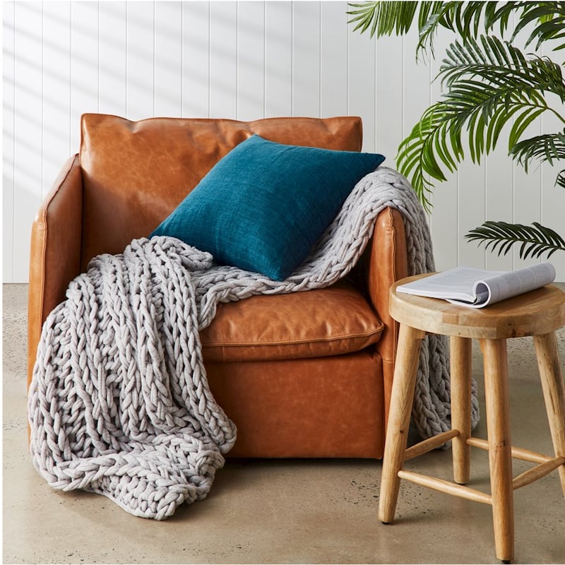 Malmo Linen Cushion Emerald 