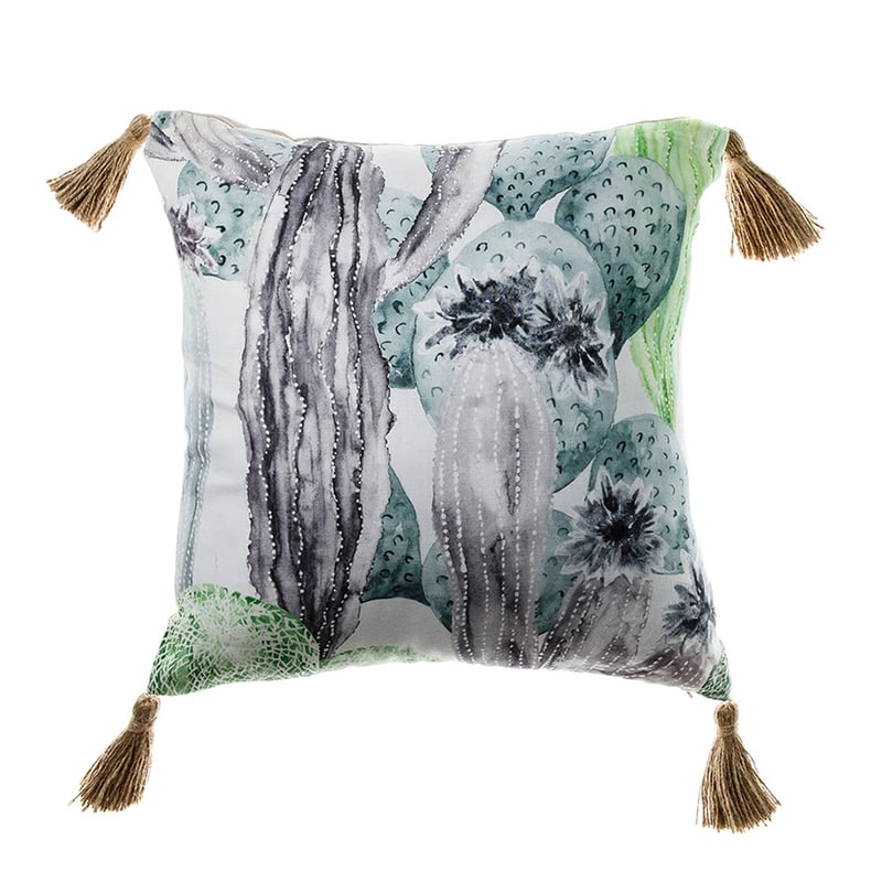 Watercolour Cactus Nevada Square Cushion