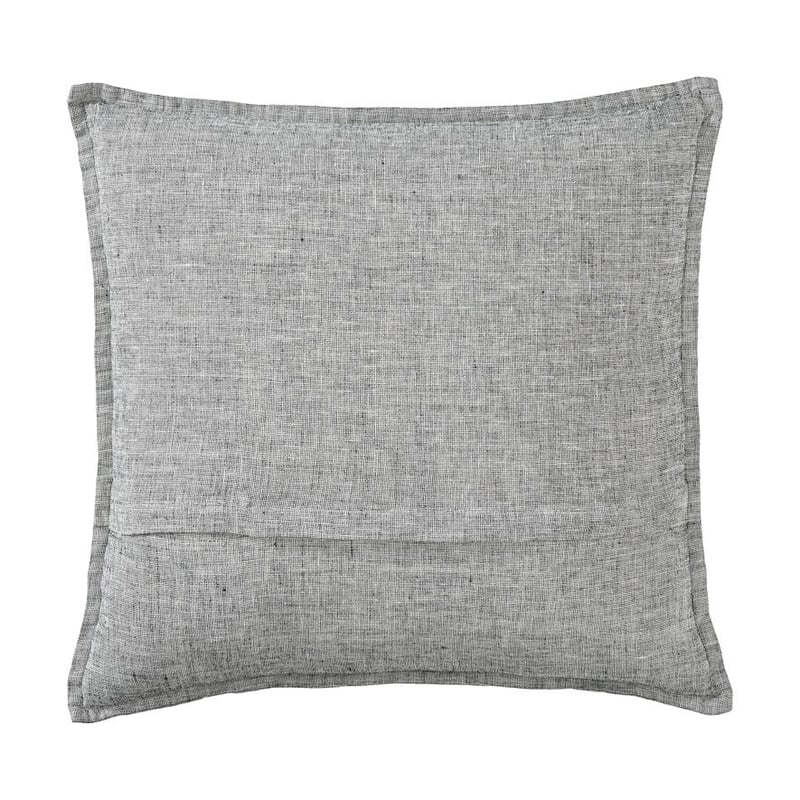Belgian Black & White Marle Vintage Washed Linen Cushion
