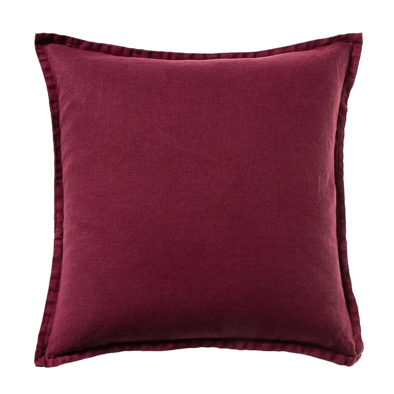 Belgian Carbernet Vintage Washed Linen Cushion