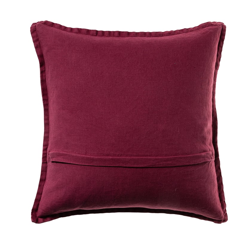 Belgian Carbernet Vintage Washed Linen Cushion