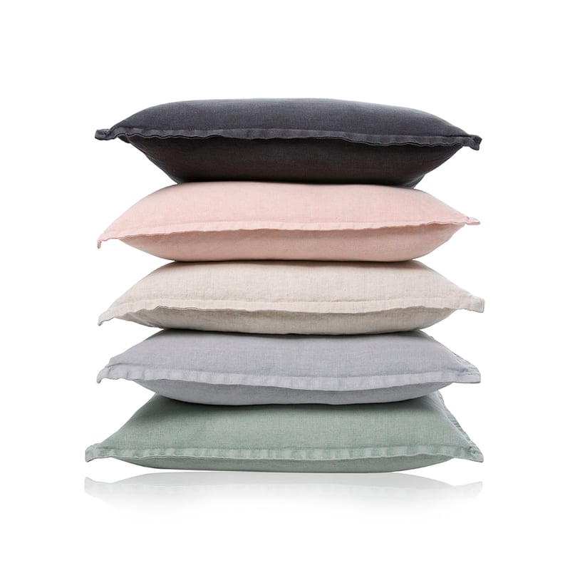 Belgian Fresh Mint Vintage Washed Linen Cushion