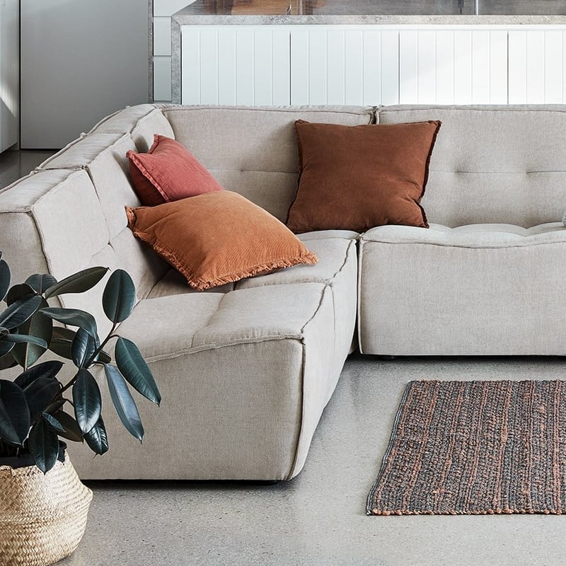 Belgian Mahogany Vintage Washed Linen Cushion