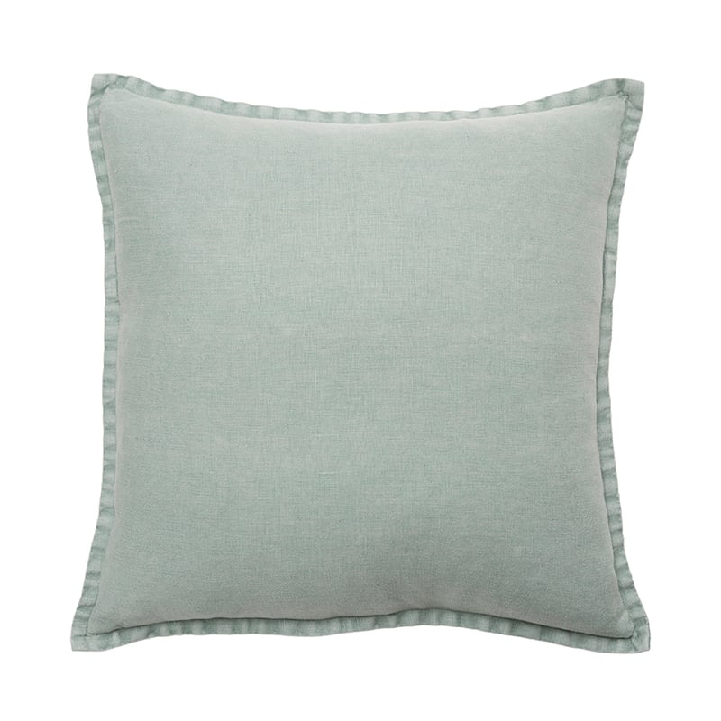 Belgian Sage Vintage Washed Linen Cushion