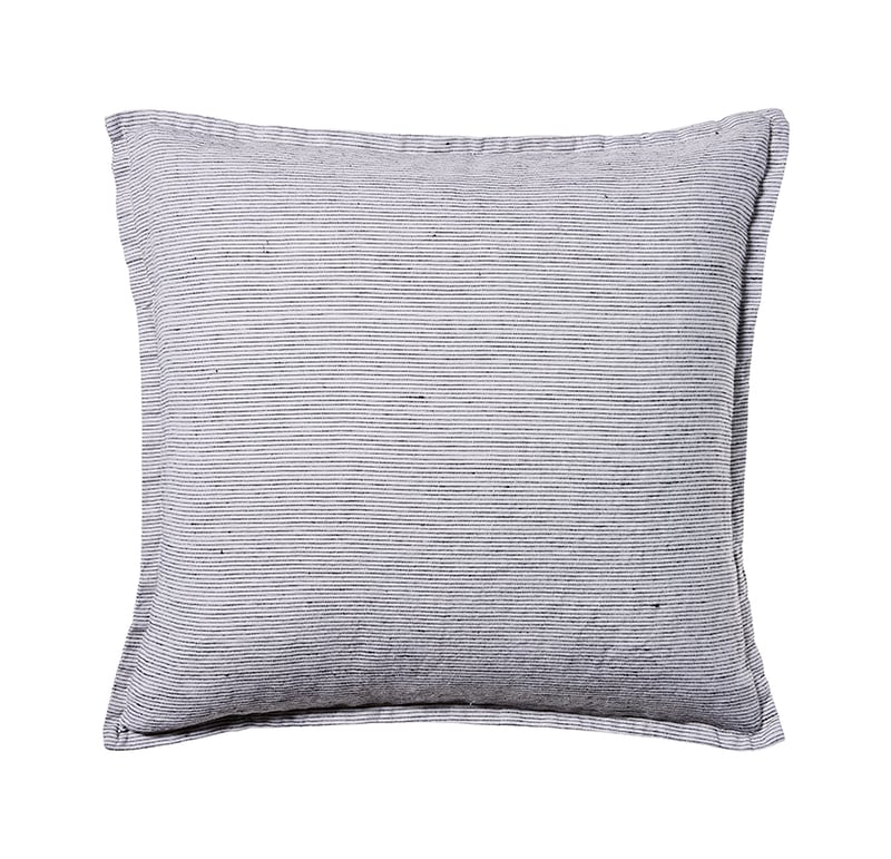 Belgian White Stripe Vintage Washed Linen Cushion
