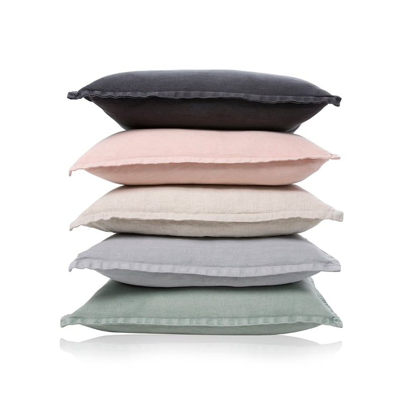 Belgian Blush Vintage Washed Linen Cushion