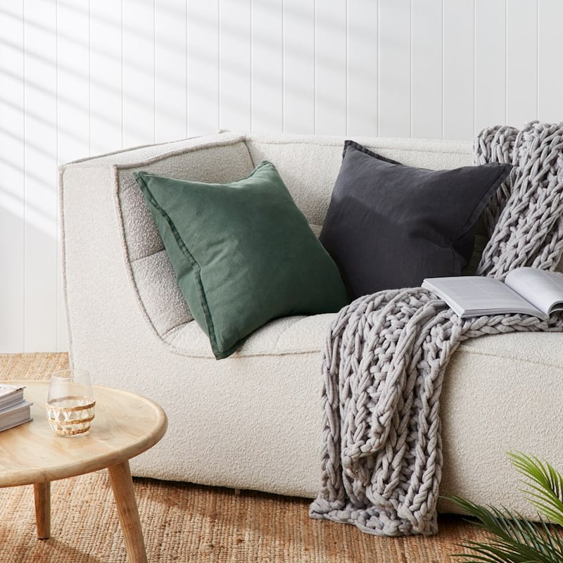 Belgian Cypress Vintage Washed Linen Cushion