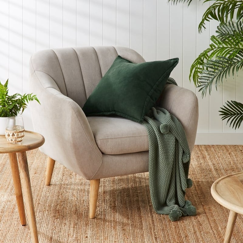Belgian Deep Green Vintage Washed Linen Cushion