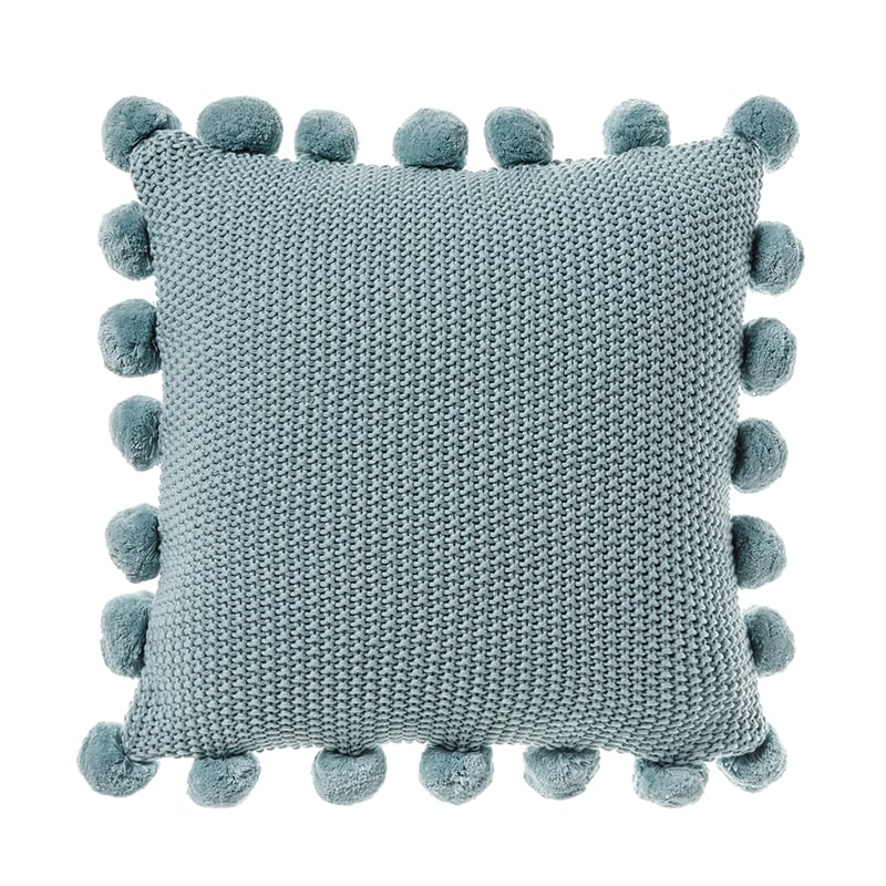 Pom Pom Cushion Blue Gum 