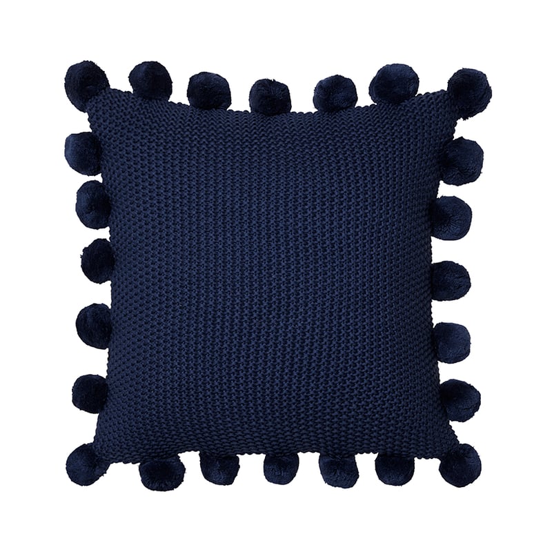 Pom Pom Indigo Cushion