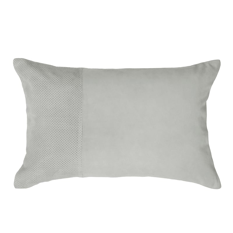 Arcadia Leather Cushion Silver 