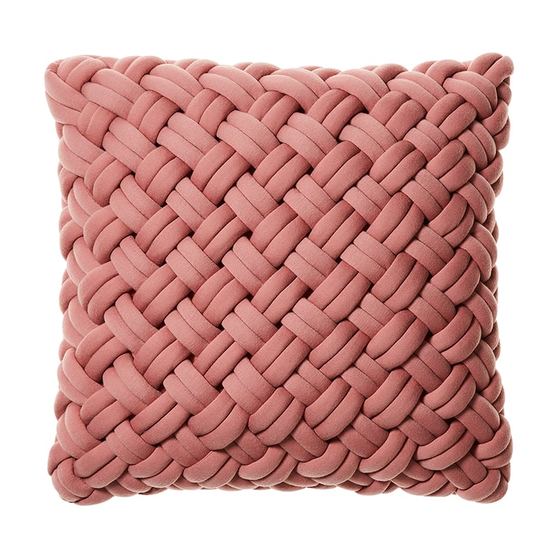 Jersey Chunky Knit Cushion Dusty Rose
