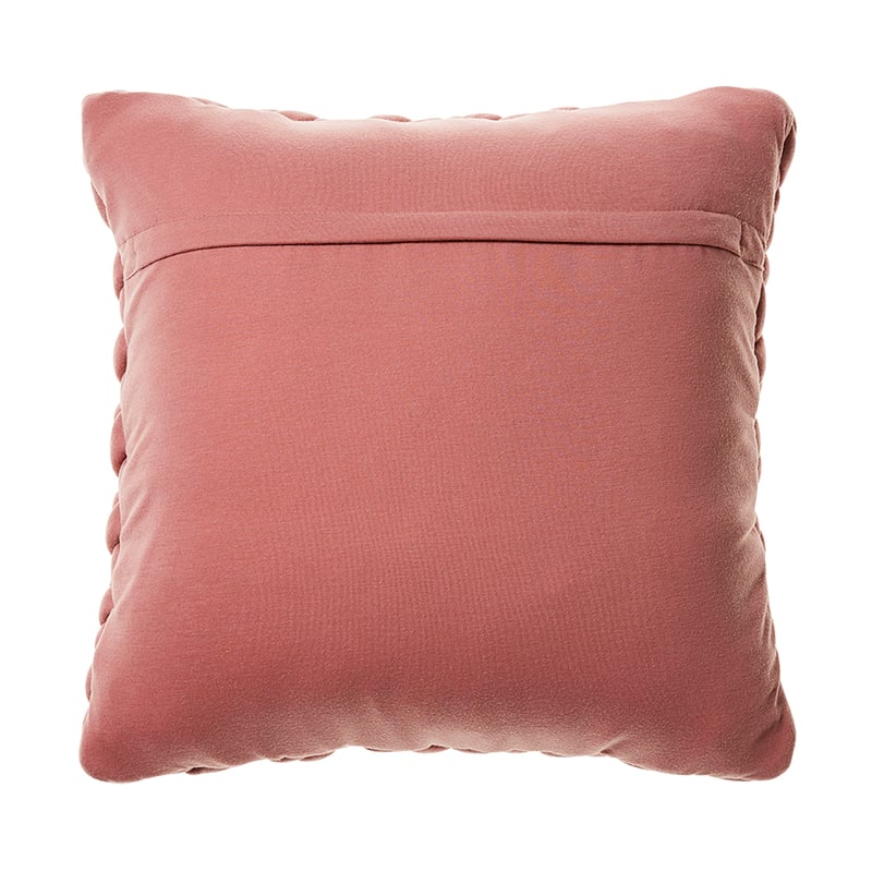 Jersey Chunky Knit Cushion Dusty Rose