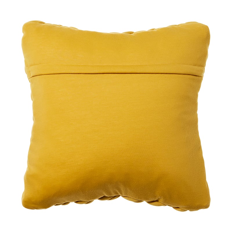 Jersey Chunky Knit Cushion Mustard