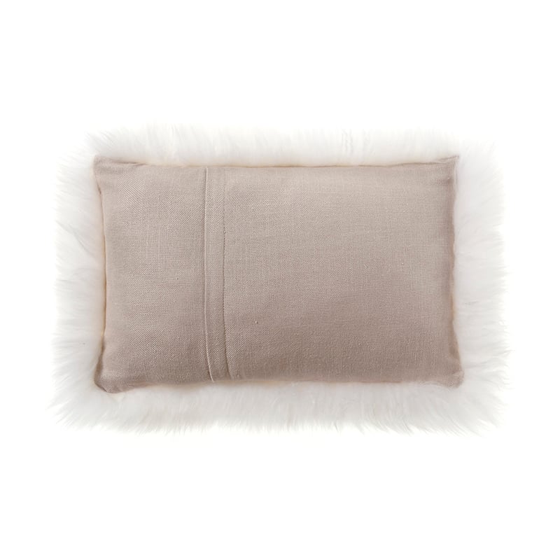 Sheepskin Cushion Ivory 