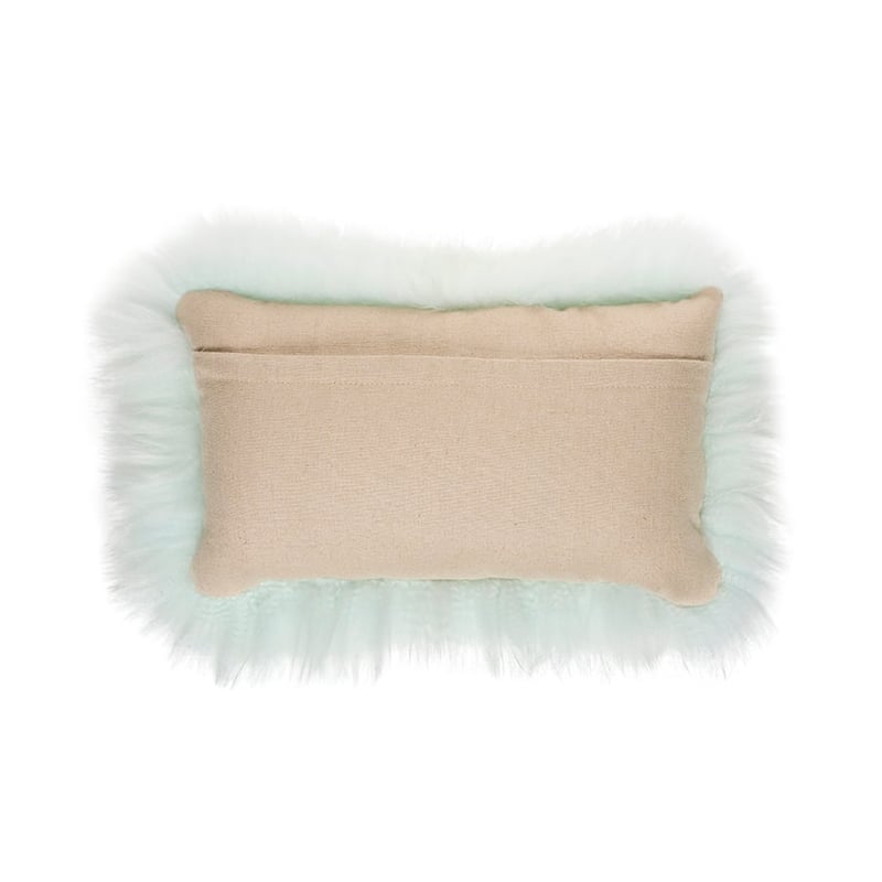 Sheepskin Cushion Mint 