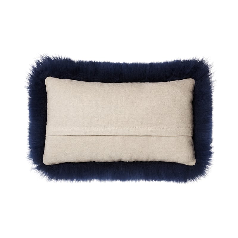 Sheepskin Cushion Navy 