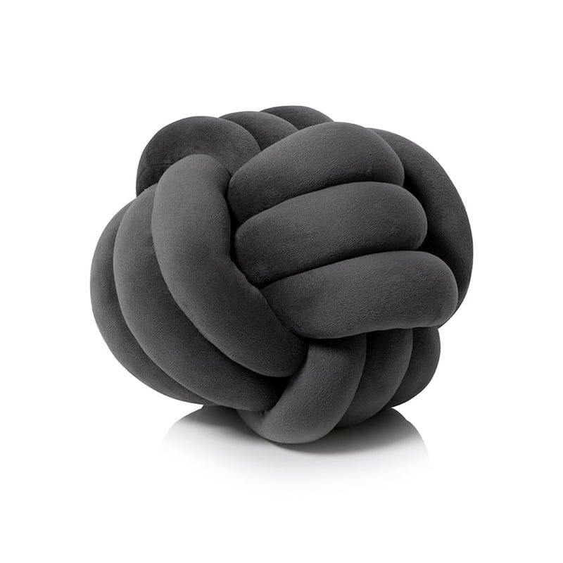 Amelie Knot Cushion Charcoal 