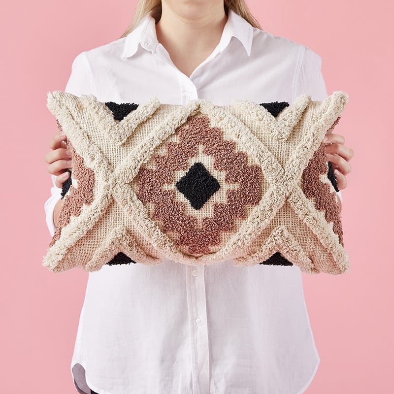 Mexica Pink & Coal Cushion