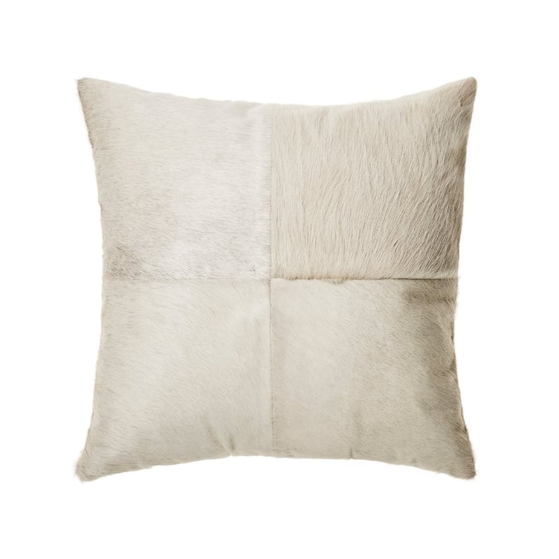 Cowhide Cushion Ivory 