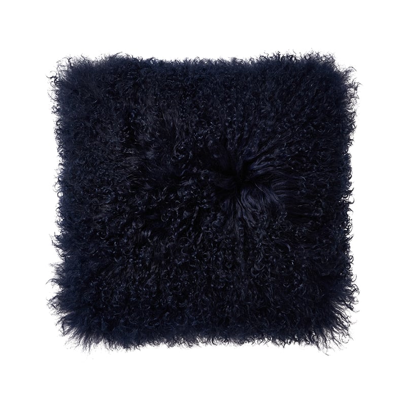 Mongolian Indigo Sheepskin Cushion