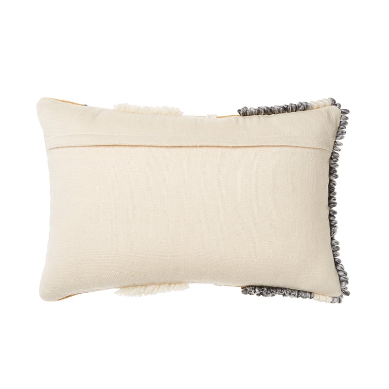 Natalia Cushion Mustard & Grey 