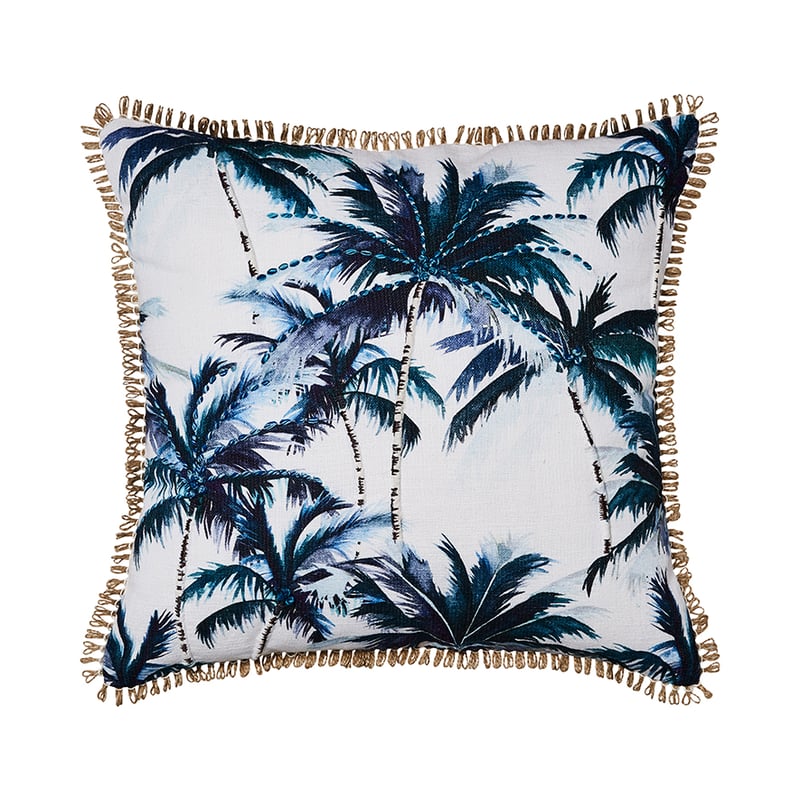 Key West Palms Cushion Indigo 